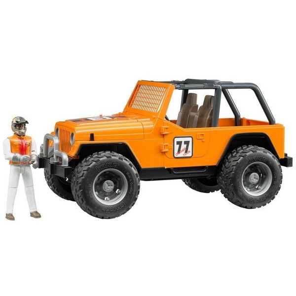 Jeep de course Orange et conducteur - Bruder-2542