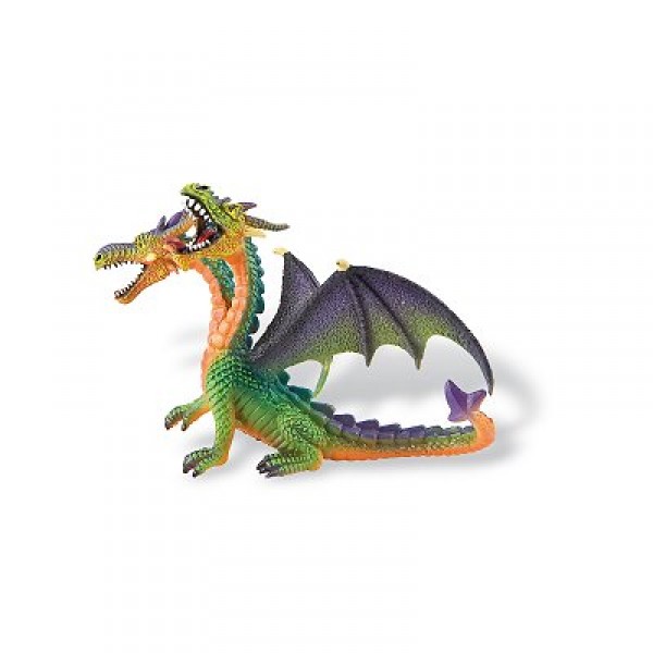 Figurine Dragon à deux têtes : Vert - Bullyland-B75596