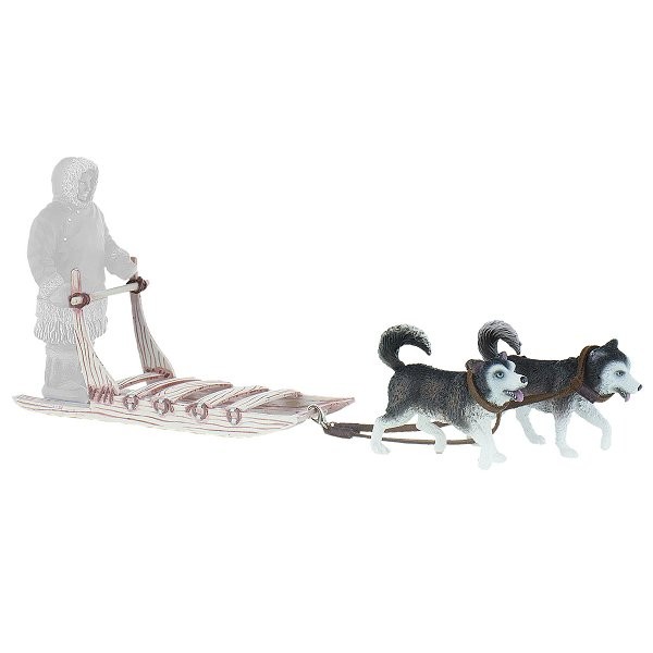Figurines Chiens : Traîneau Inuit avec 2 Huskys - Bullyland-B54550