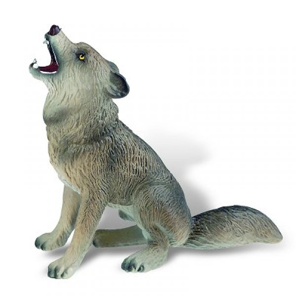 Figurine Loup assis : Deluxe - Bullyland-B63392
