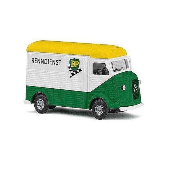 Modélisme : véhicule publicitaire - Citroen H : BP Renndienst - Busch-BUV41910