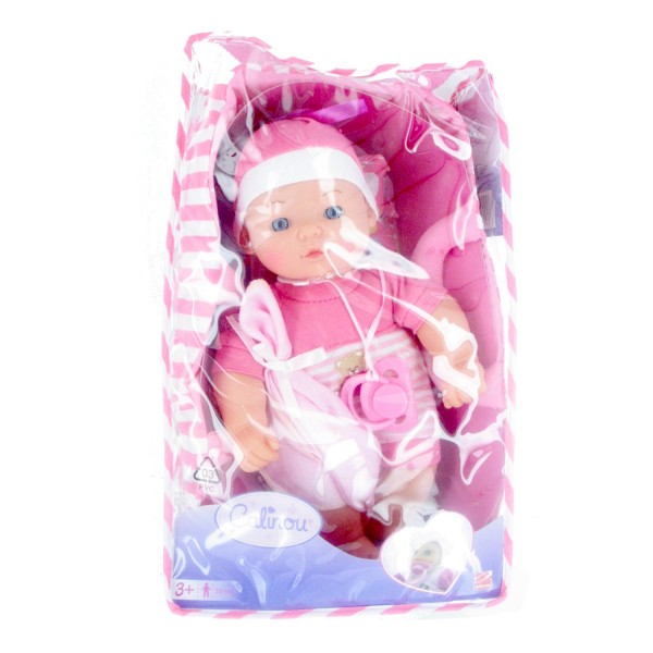Bébé dans son couffin : Rose - Calinou-GI26315-1