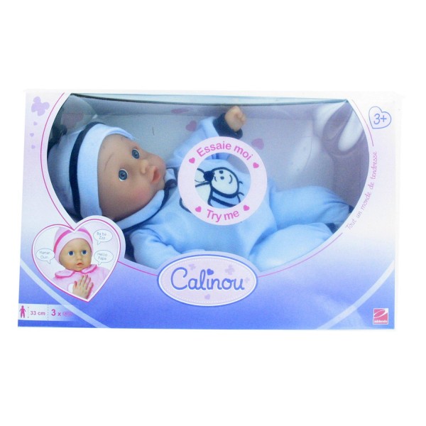 Poupon intéractif bébé premiers mots : Bleu - Calinou-CAL90500-1