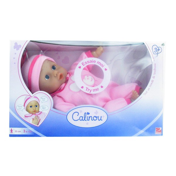 Poupon intéractif bébé premiers mots : Rose pâle - Calinou-CAL90500-2