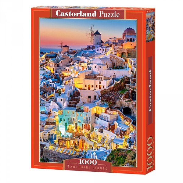 Puzzle 1000 pièces : Lumières de Santorin - Castorland-C-103522-2