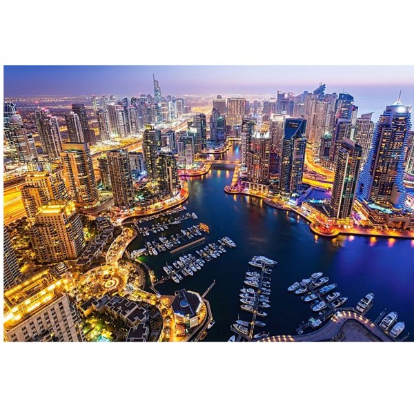 Puzzle 1000 pièces : Dubai de nuit - Castorland-103256-2