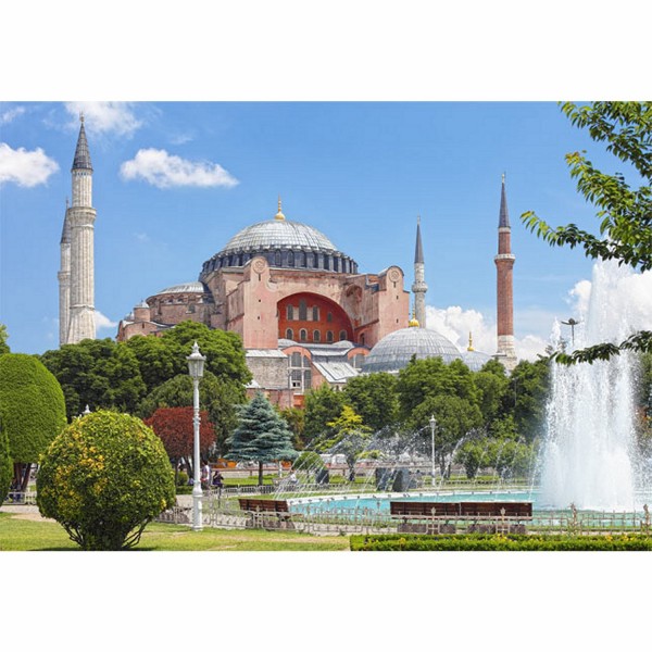 Puzzle 1000 pièces - Cathédrale Sainte Sophie à Istanbul, Turquie - Castorland-102549-1