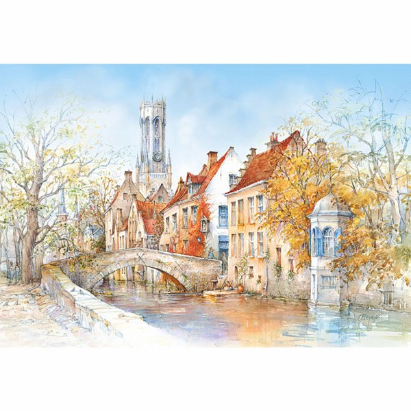 Puzzle 1000 pièces - La ville de Bruges - Castorland-102686