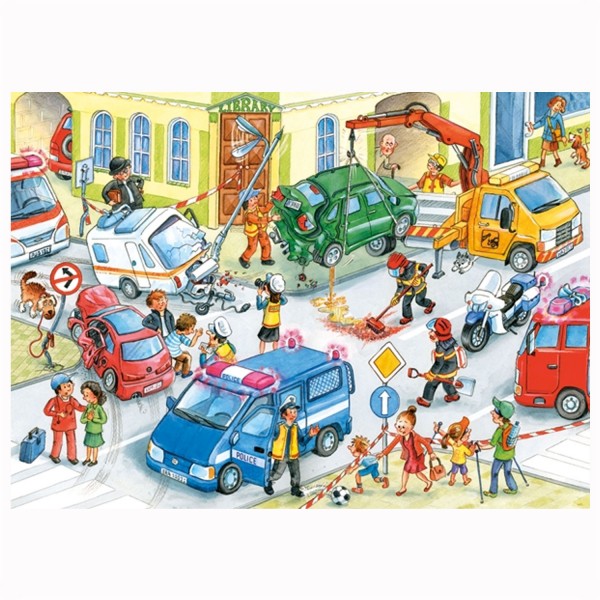 Puzzle 120 pièces : Accident de la circulation - Castorland-13043