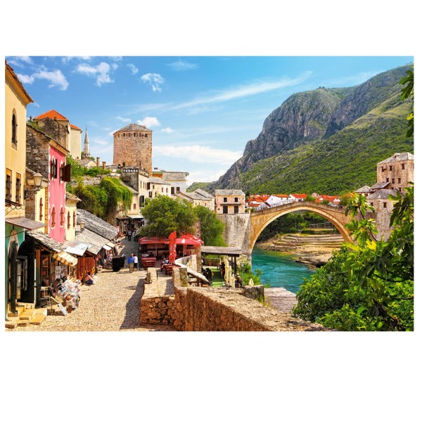 Puzzle 1500 pièces : La vieille ville de Mostar, Bosnie-Herzégovine - Castorland-151387-2