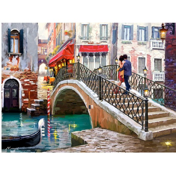 2000 Teile Puzzle: Brücke in Venedig, Italien - Castorland-200559-2