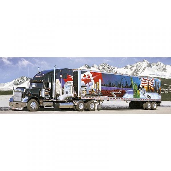 Puzzle 220 pièces panoramique - Truck américain - Castorland-22014T-4