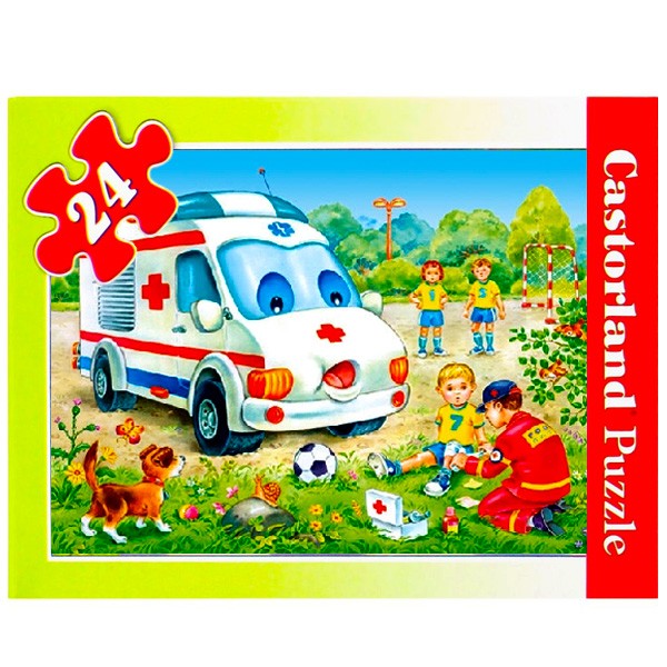 Puzzle 24 pièces - Mini puzzle : Ambulance - Castorland-02405BP-1