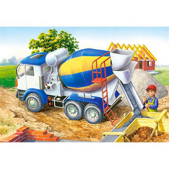 Puzzle 24 pièces Mini puzzle Camion toupie Puzzle Castorland