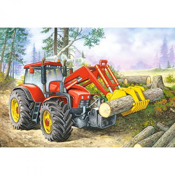 Puzzle 24 pièces - Mini puzzle : Tracteur rouge - Castorland-02405BM-2