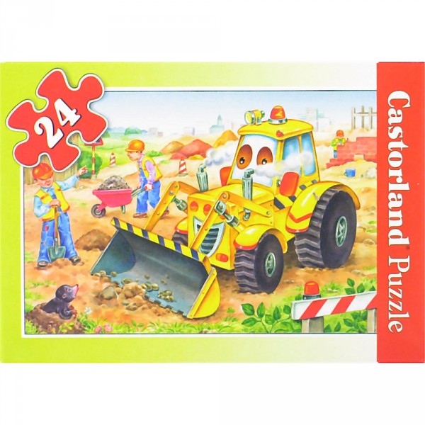 Puzzle 24 pièces - Mini puzzle : Tractopelle - Castorland-02405BP-3