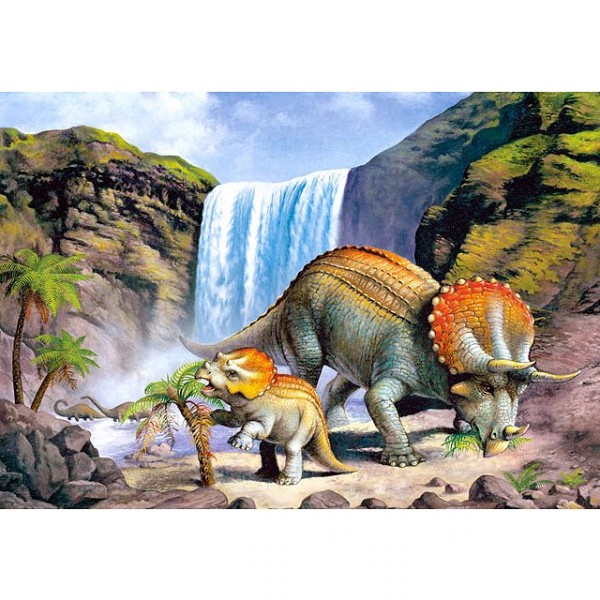 Puzzle 260 pièces : Famille de triceratops - Castorland-26982