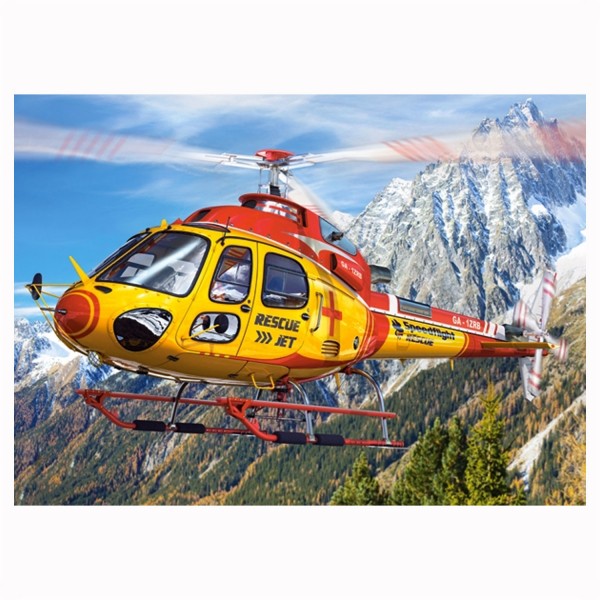 Puzzle 260 pièces : Hélicoptère de sauvetage en montagne - Castorland-27248