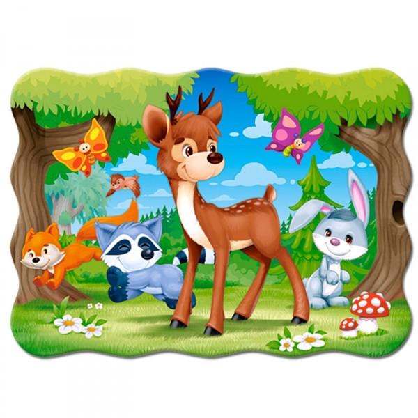 Puzzle 30 pièces : Un cerf et ses amis - Castorland-03570-1