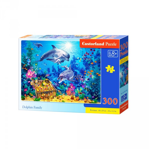 Puzzle 300 pièces : Famille de dauphins - Castorland-B-030149