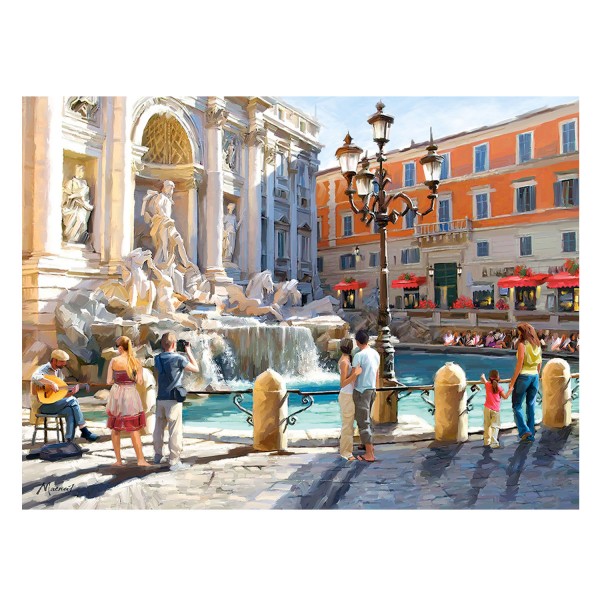 Puzzle 3000 pièces : La fontaine de Trevi, Rome - Castorland-300389-2