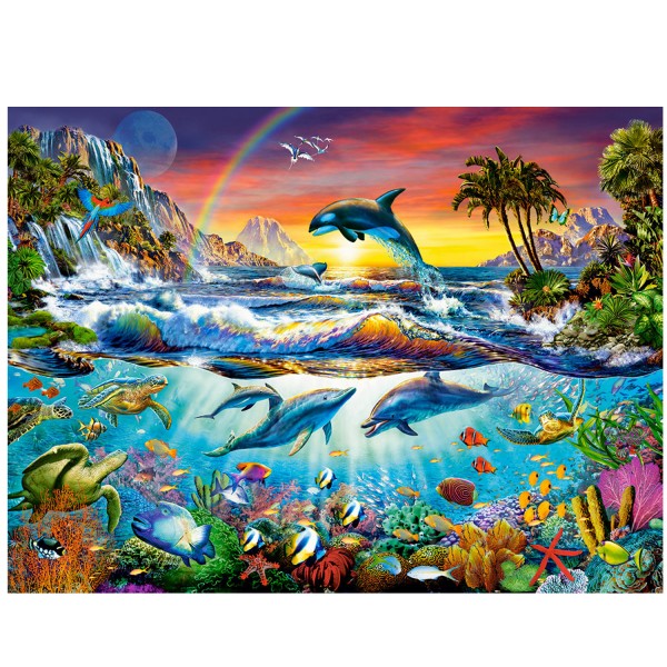 Puzzle 3000 pièces : Paradis aquatique - Castorland-300396-2