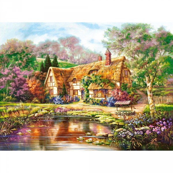 Puzzle 3000 pièces : Twilight at Woodgreen Pond - Castorland-300365