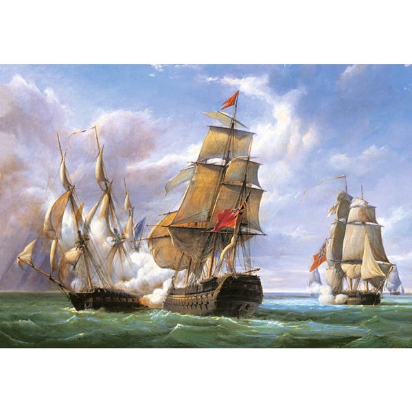 3000 Teile Puzzle - Schiffe: Die Schlacht von Trafalgar - Castorland-300037