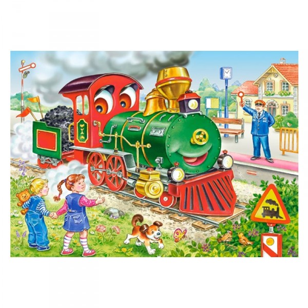 Puzzle 35 pièces : Locomotive Verte - Castorland-035120