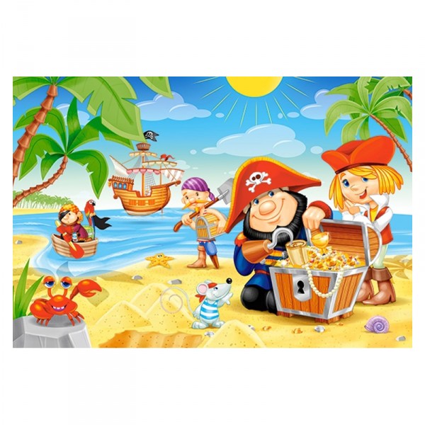 Puzzle 40 pièces : Trésors des pirates - Castorland-040148-1