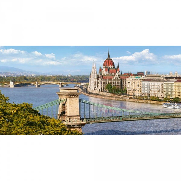 Puzzle 4000 pièces : Vue sur le Danube, Budapest en Hongrie - Castorland-400126