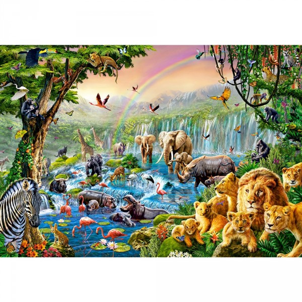 500 Teile Puzzle: Jungle River - Castorland-52141