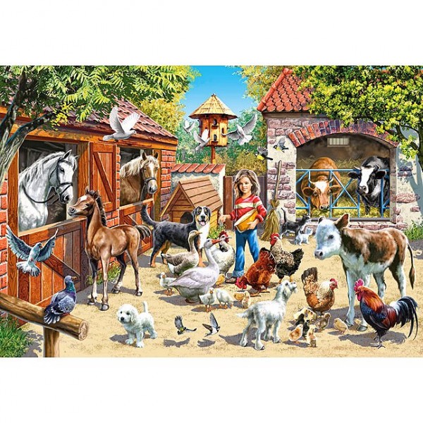 Puzzle 500 pièces : Les habitants de la ferme - Castorland-51908