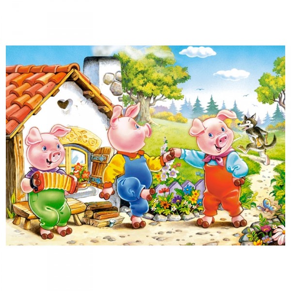 Puzzle 70 pièces : Les trois petits cochons - Castorland-007035