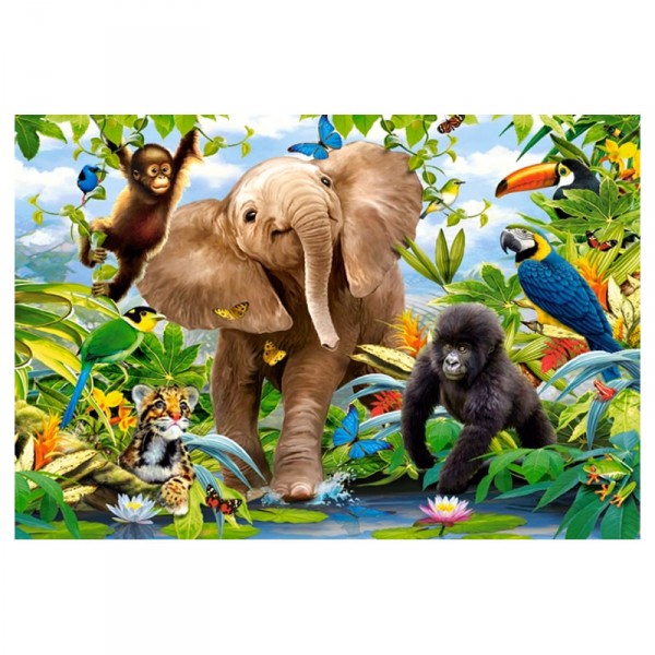 Puzzle Maxi 40 pièces : Jungle Junior - Castorland-040124