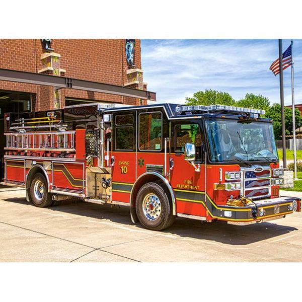 180 Teile Puzzle: Das Feuerwehrauto - Castorland-B-018352