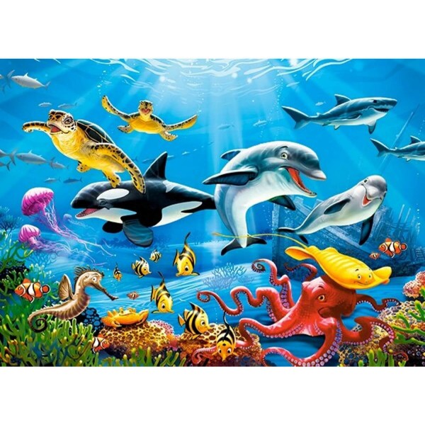 200 Teile Puzzle: Tropische Unterwasserwelt - Castorland-B-222094