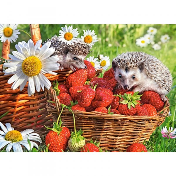 200 Teile Puzzle: Erdbeeren zum Nachtisch - Castorland-B-222025