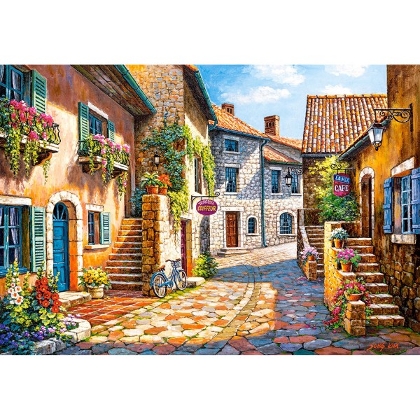 Puzzle 1000 pièces : Rue de Village - Castorland-103744-2