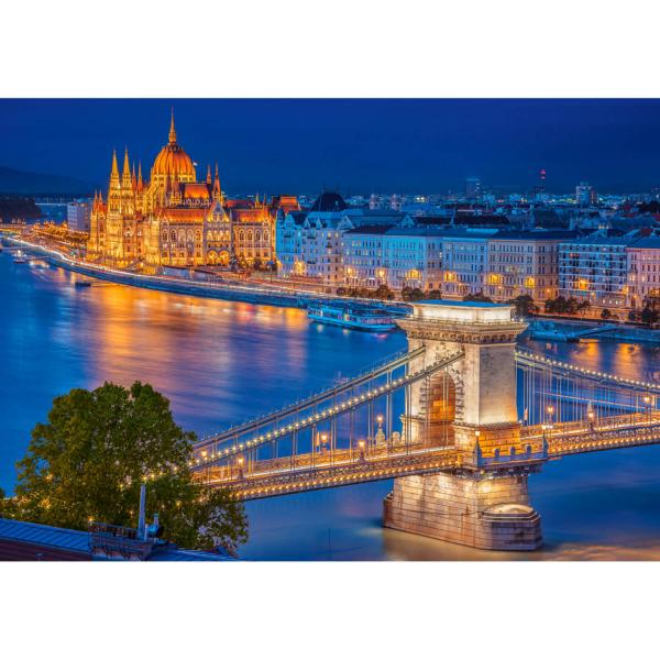 Puzzle 500 pièces : Budapest la nuit - Castorland-B-53940