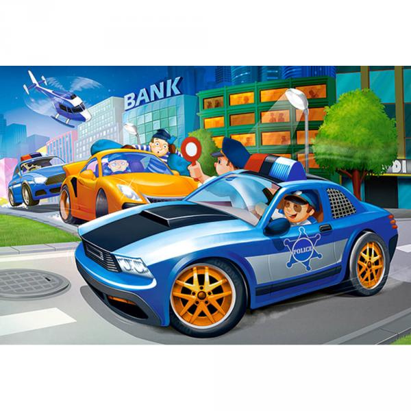 40 pieces Puzzle : Police Chase - Castorland-B-040360-1
