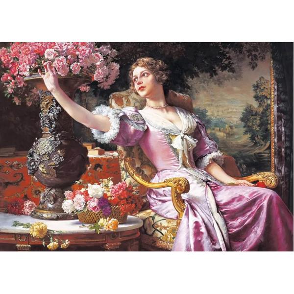 Puzzle 3000 pièces : Dame en robe violette, W Czachorski - Castorland-C-300020-2