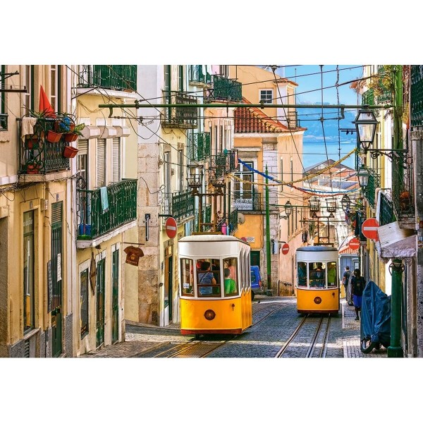 1000 Teile Puzzle: Straßenbahn Lissabon, Portugal - Castorland-C-104260-2