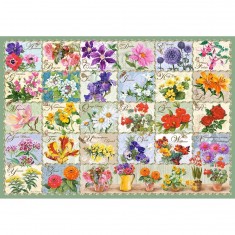 1000 Teile Puzzle: Vintage-Blumen