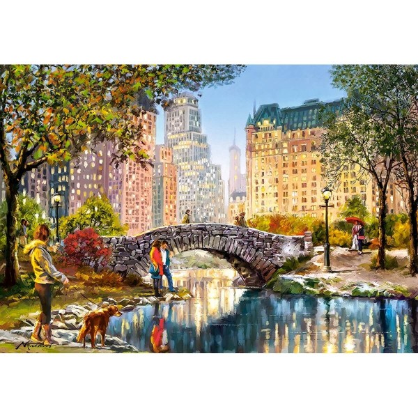 Puzzle 1000 pièces : Marche en soirée dans Central Park - Castorland-C-104376-2
