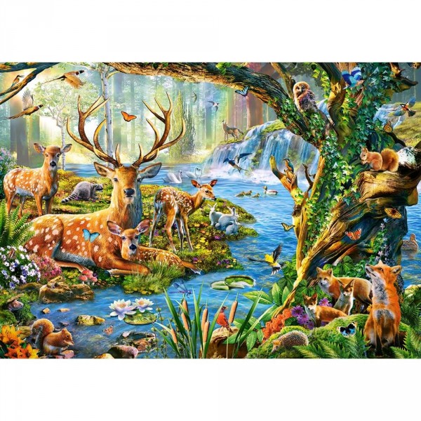 500 Teile Puzzle: Leben im Wald - Castorland-B-52929