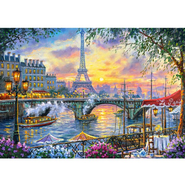 500 Teile Puzzle: Paris zur Teezeit - Castorland-B-53018