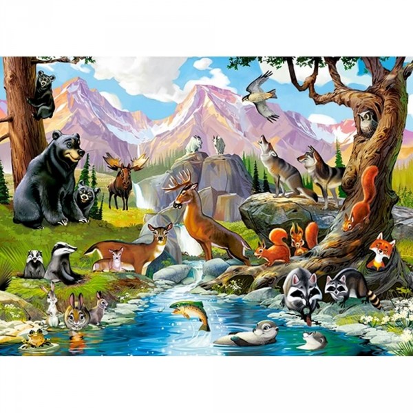 Puzzle 70 pièces : Animaux de la forêt - Castorland-B-070091