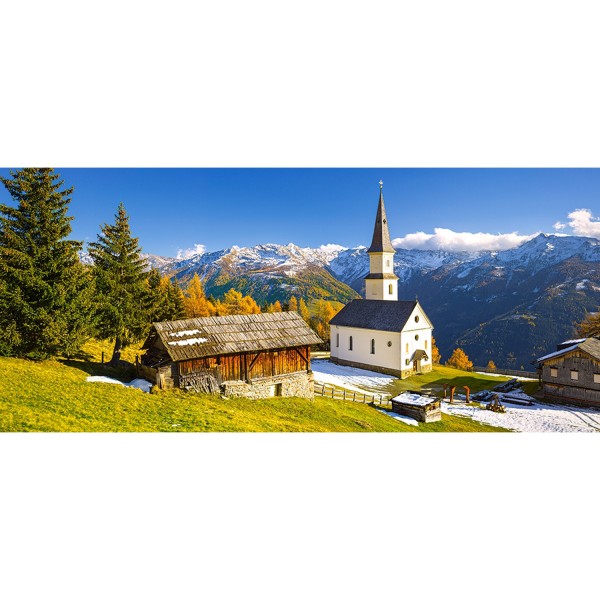 Puzzle 600 pièces : Eglise Marterle, Carinthie, Autriche - Castorland-060153