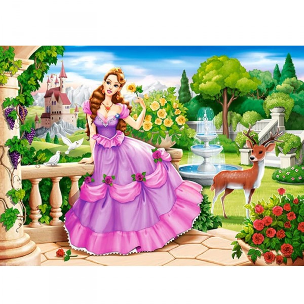 Puzzle 100 pièces : Princesse dans le jardin royal - Castorland-B-111091